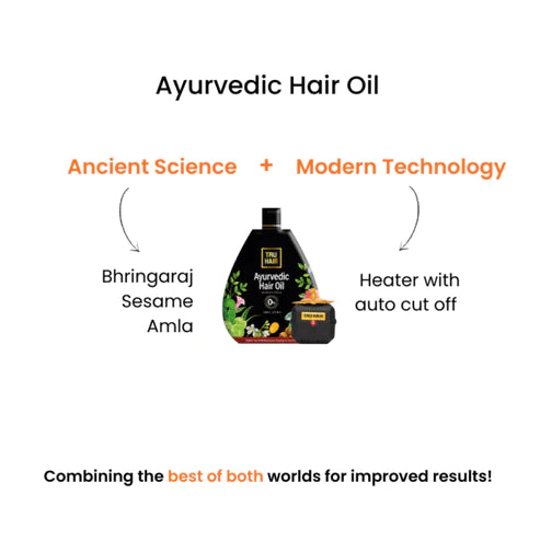 Tru Hair Ayurvedic Hair Oil with Free Heater(110 ML)+ Biotin Shampoo(200 ML)