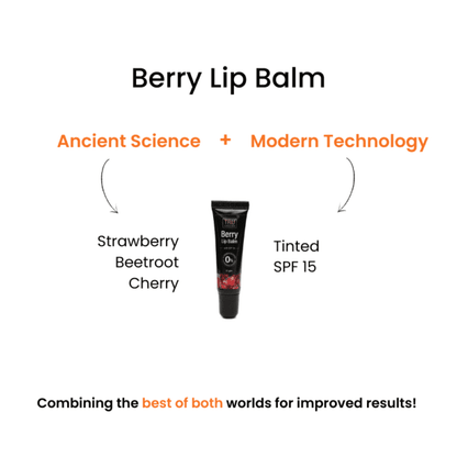 Tinted Berry Lip Balm – SPF 15 | Shea Butter, Almond Oil & Beetroot -10gm | Hydrating Lips [BOGO]