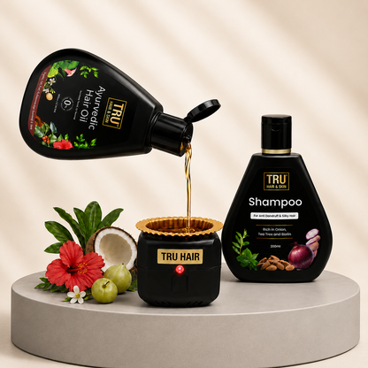 Clinically Proven Ayurvedic Hair Oil + Free Heater with Shampoo | Reduces hair fall