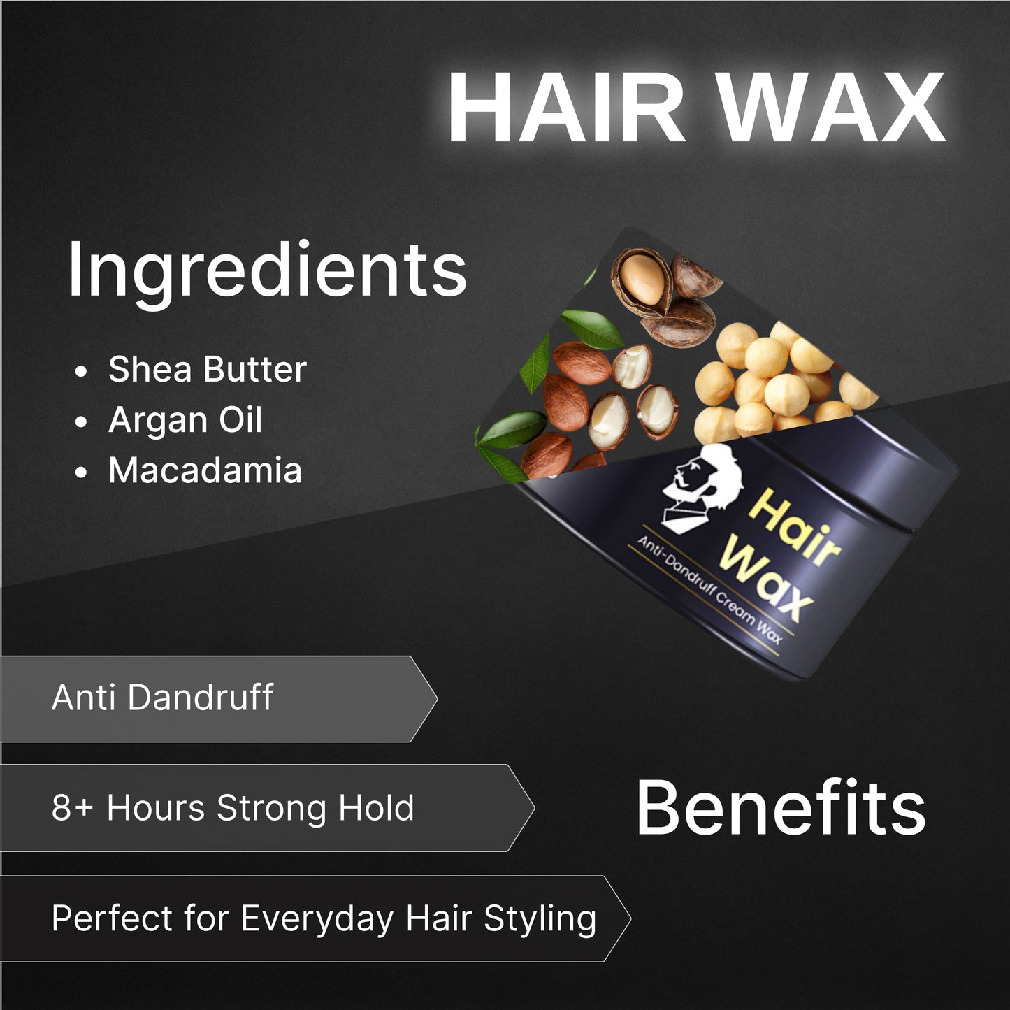 Smoke guard lip balm 10gm + Nanotech Facewash 50ml + Alpha glow 25ml + Hair wax 50gm