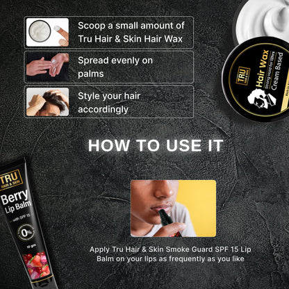 FREE Smoke Guard (10gm) with Strong Hold Hair Wax Cream (50gm)