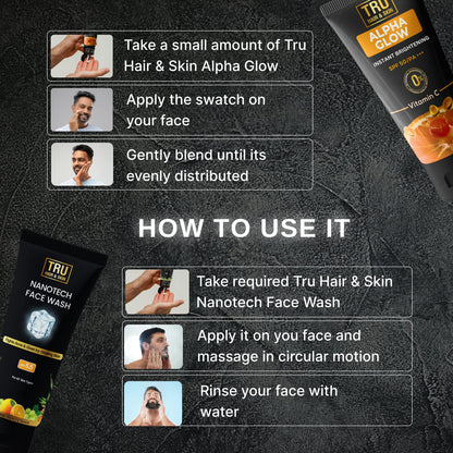 Smoke guard lip balm 9gm + Nanotech Facewash 50ml + Alpha glow 25ml + SPF Hair wax 50gm