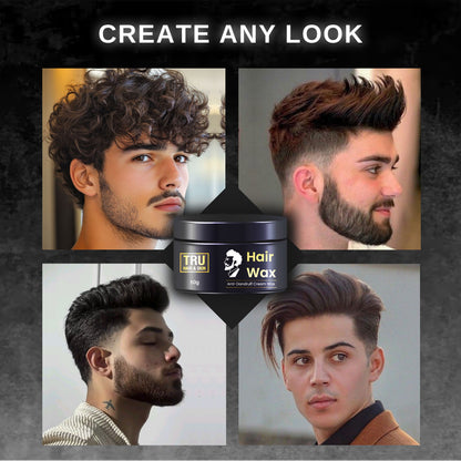 Hair Wax Cream For Men | Easy To Spread And Strong Hold For 12hrs + Anti - Dandruff | 50 gm wax cream