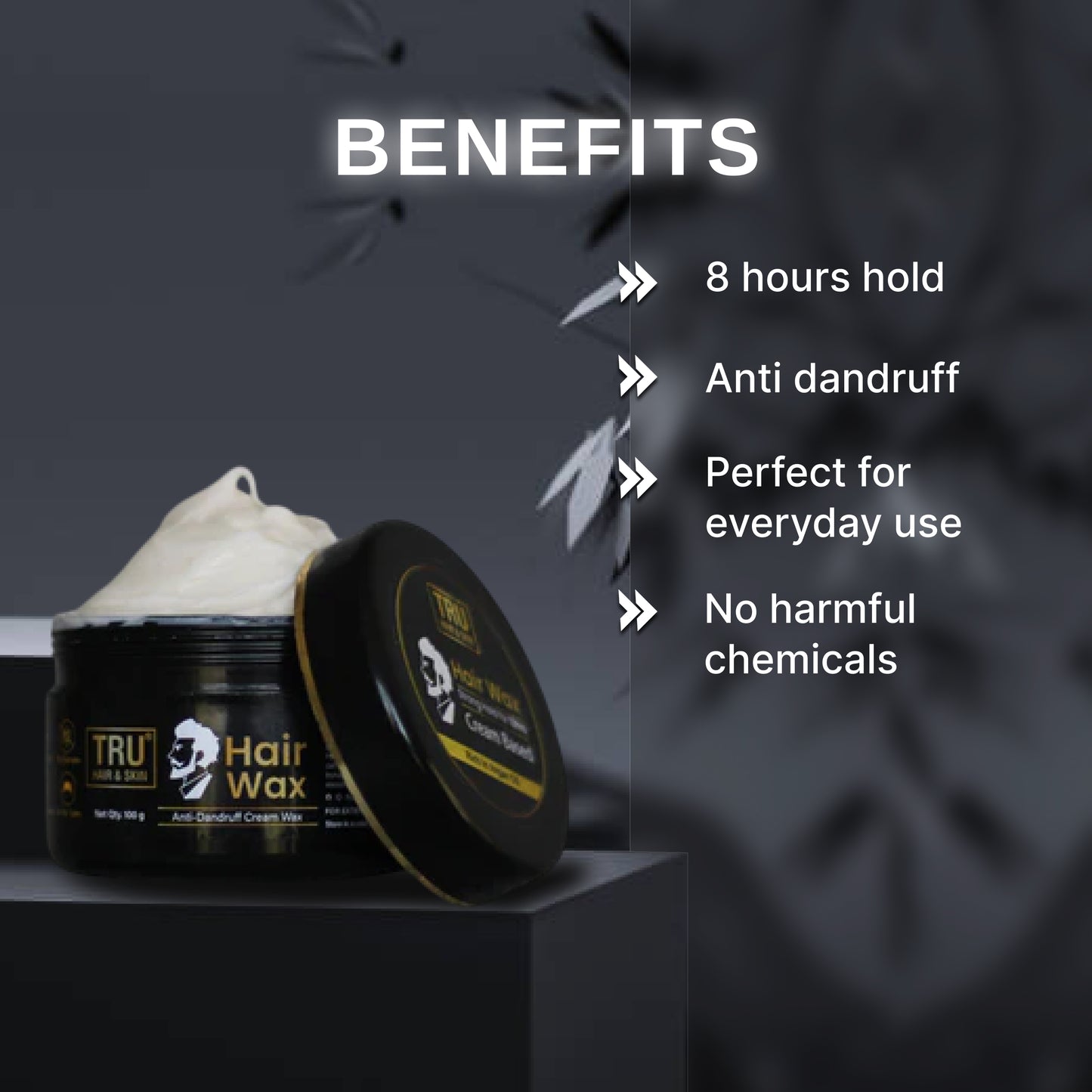 Hair Wax Cream For Men | Easy To Spread And Strong Hold For 12hrs + Anti - Dandruff | 50 gm wax cream