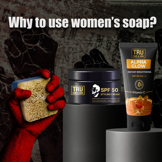 Detan Combo - Rebelx soap with natural Loofah - 100gm + SPF 50 Styling Cream - 50gm + Alpha Glow Instant Brightening Cream - 25ml