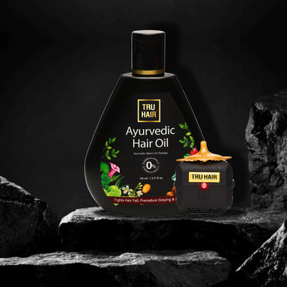 Ayurvedic Hair Oil with Free Heater |  Fights Dandruff, Hair Fall Control, Hair Growth & Shiny Hair | 50ml