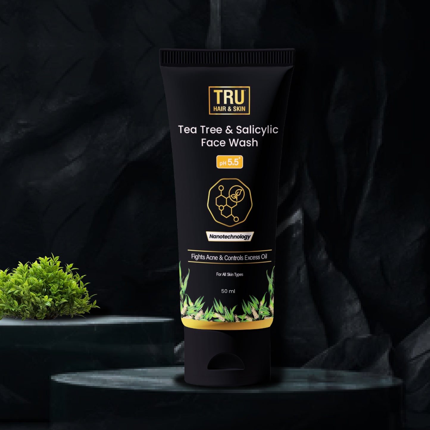 Tru Hair & Skin Nanotechnology Facewash with 2% Salicylic Acid and Tea Tree-100ml