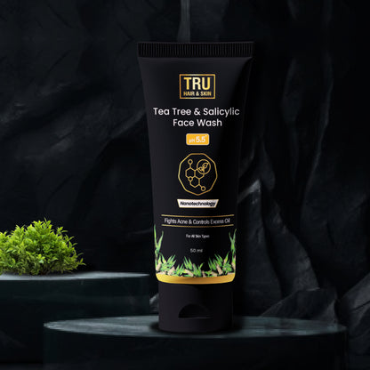 Tru Hair & Skin Nanotechnology Facewash with 2% Salicylic Acid and Tea Tree-100ml