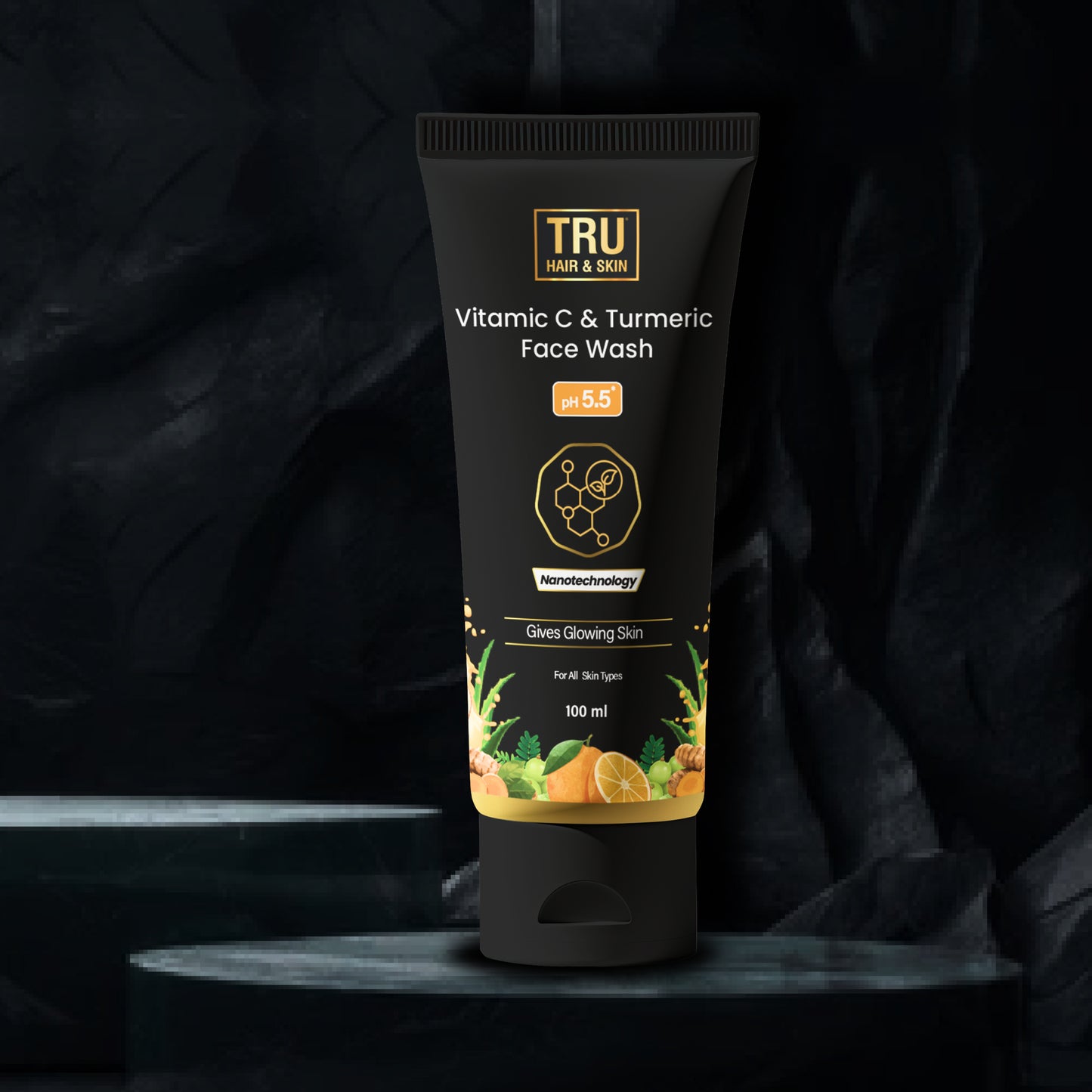 Tru Hair & Skin Nanotechnology Facewash with Kojic Acid, Vitmain C and Turmeric-100ml