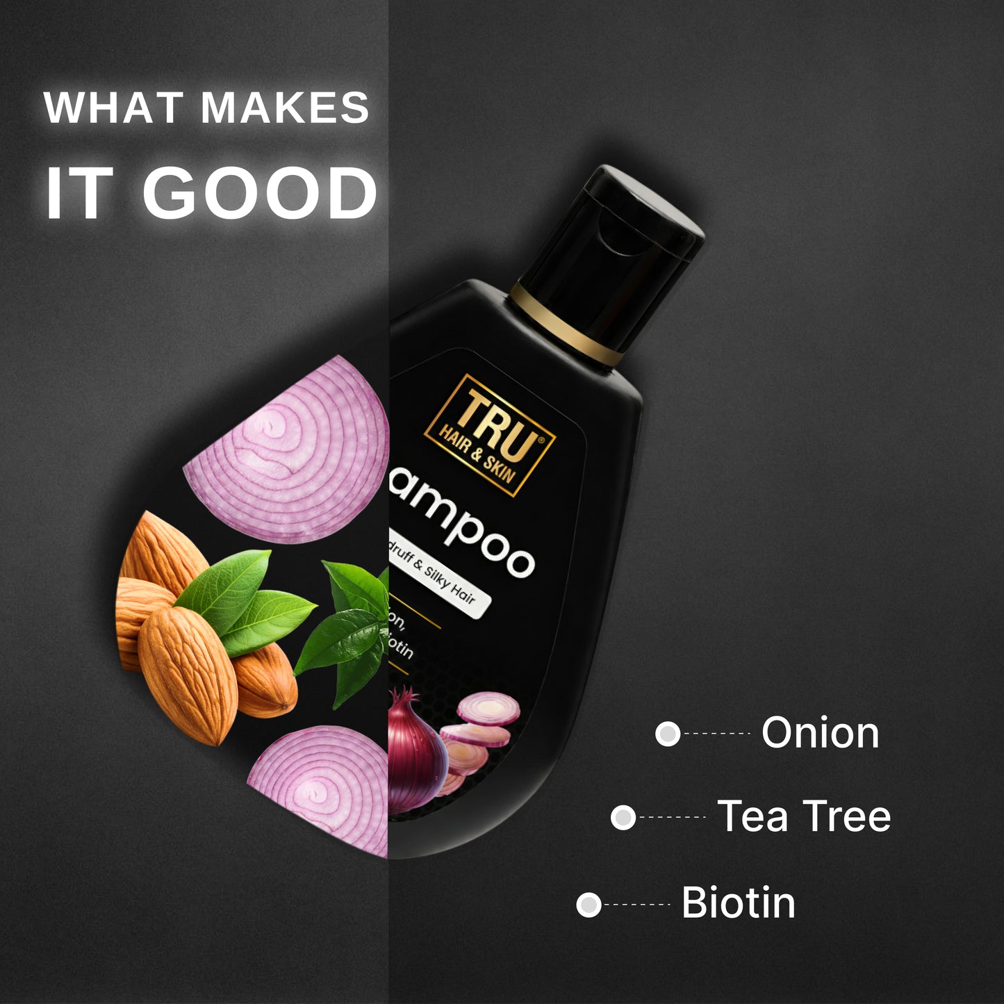 Tru Hair & Skin Shampoo | Fights Hair fall and Dandruff | 100ml