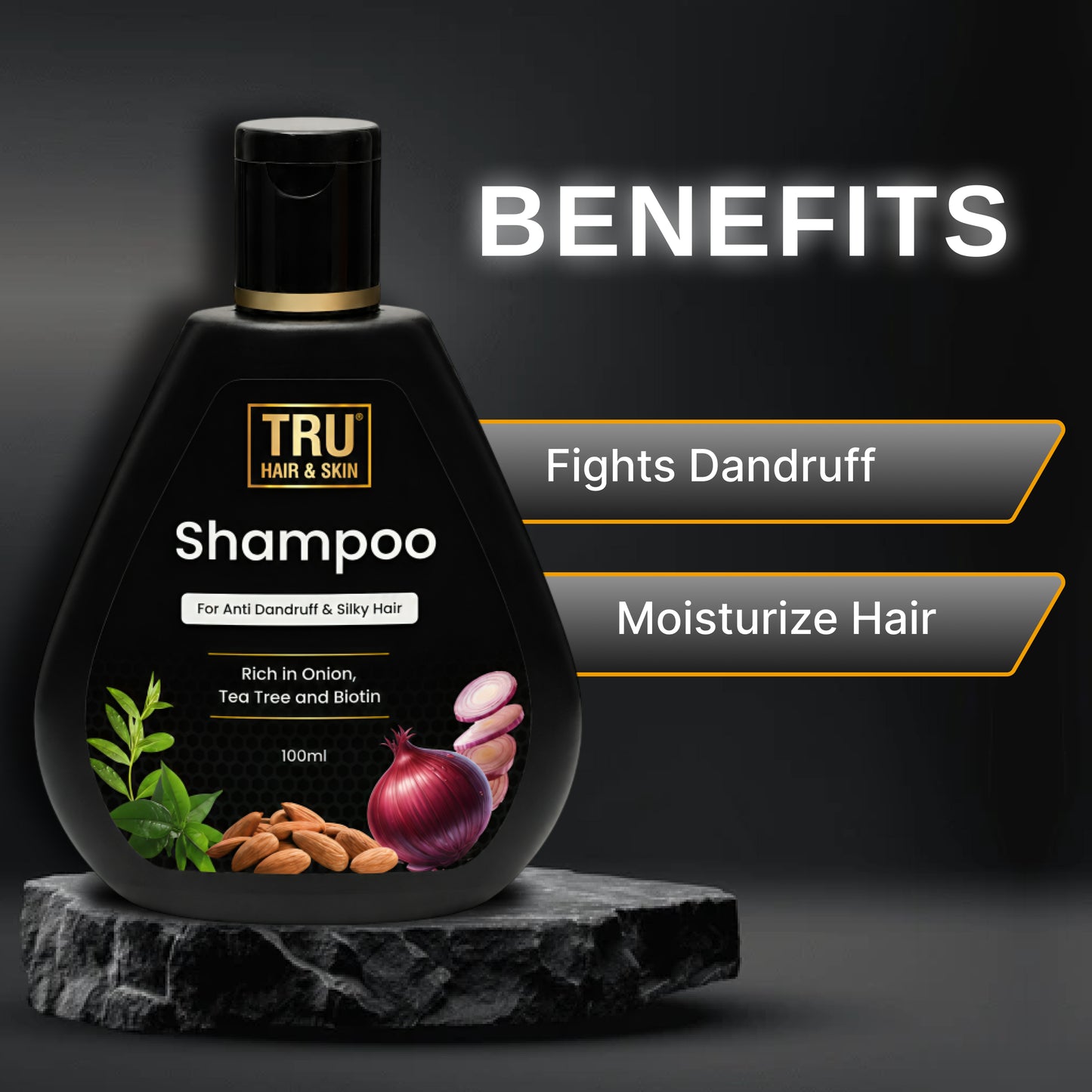 Tru Hair & Skin Shampoo | Fights Hair fall and Dandruff | 100ml