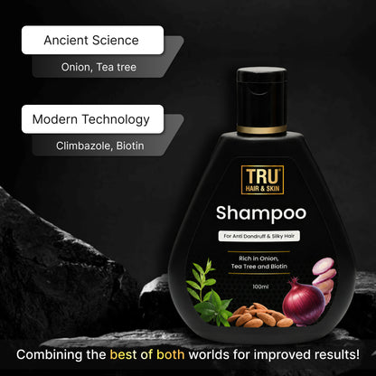 Tru Hair & Skin Shampoo | Fights Hair fall and Dandruff | 100ml