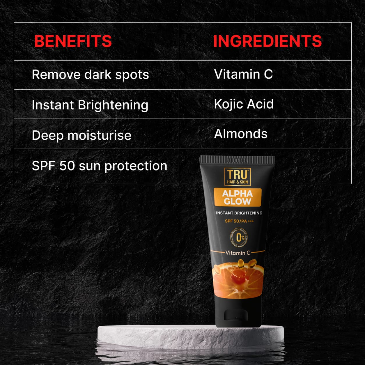 SPF Combo - SPF 50 Styling Cream 50gm + Rebelx soap 100gm + Alpha Glow Instant Brightening Cream 25ml
