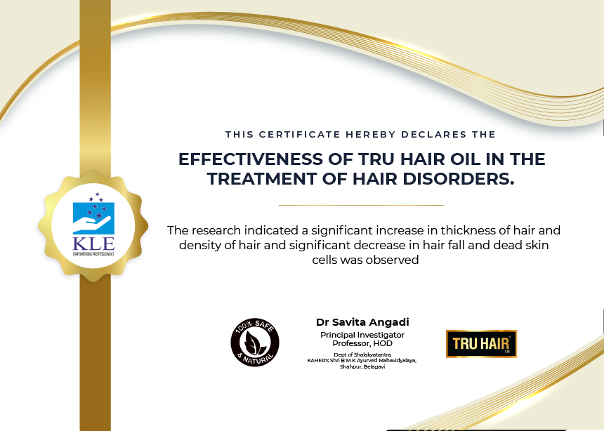 Tru Hair Ayurvedic Hair Oil Refill pack + Biotin Shampoo (200 ML) | For Hair Fall, Dandruff, Split Ends, Hair Growth
