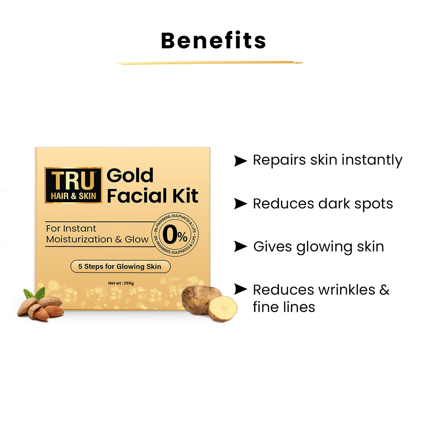 Golden Facial Kit | Gives Instant Glow - 250gms