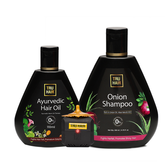 Ayurvedic Hair Oil with Free Heater (110ml) + Onion Shampoo (200ml) | Hair Growth Combo-NT