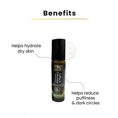 Coffee & Cucumber Under – Eye Roll On With Potato – 10ml | Reduces Dark Circles [BOGO]