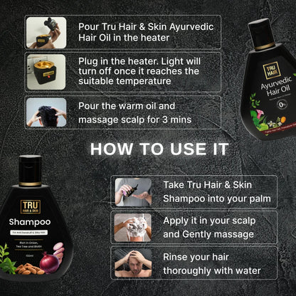 Ayurvedic Hair Oil with Free Heater - 50ml + Onion Shampoo - 100ml | Helps in Hair Fall, Hair Growth & gives Shiny Hair