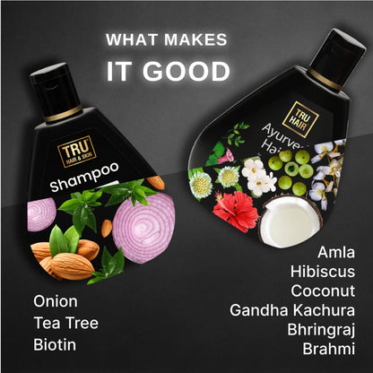Ayurvedic Hair Oil with Free Heater - 50ml + Onion Shampoo - 100ml | Helps in Hair Fall, Hair Growth & gives Shiny Hair