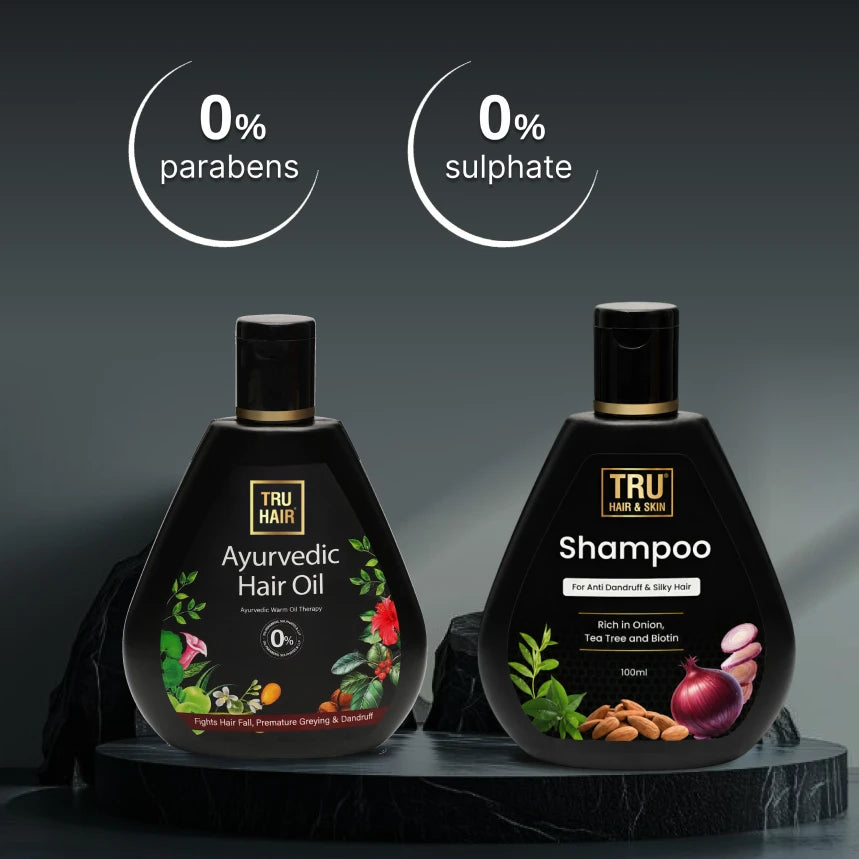 Ayurvedic Hair Oil with Free Heater - 50ml + Onion Shampoo - 100ml | Helps in Hair Fall, Hair Growth & gives Shiny Hair