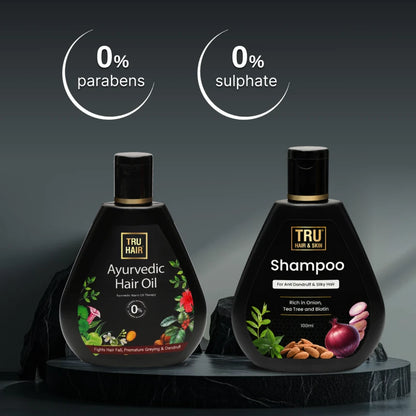 Ayurvedic Hair Oil with Free Heater - 50ml + Onion Shampoo - 100ml | Helps in Hair Fall, Hair Growth & gives Shiny Hair