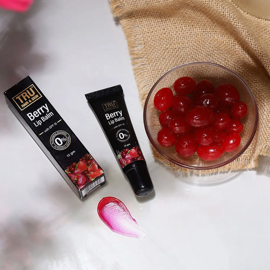 Tinted Berry Lip Balm – SPF 15 | Shea Butter, Almond Oil & Beetroot -12gm | Hydrating Lips